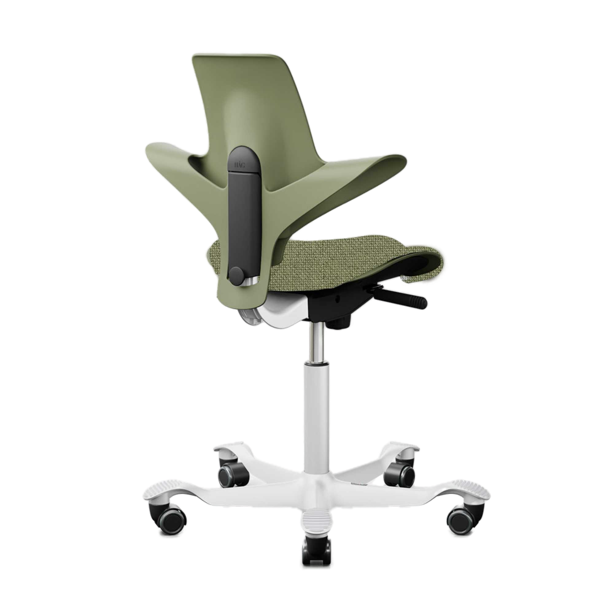 Hag Capisco Puls 8020 fabric, cura moss/white
