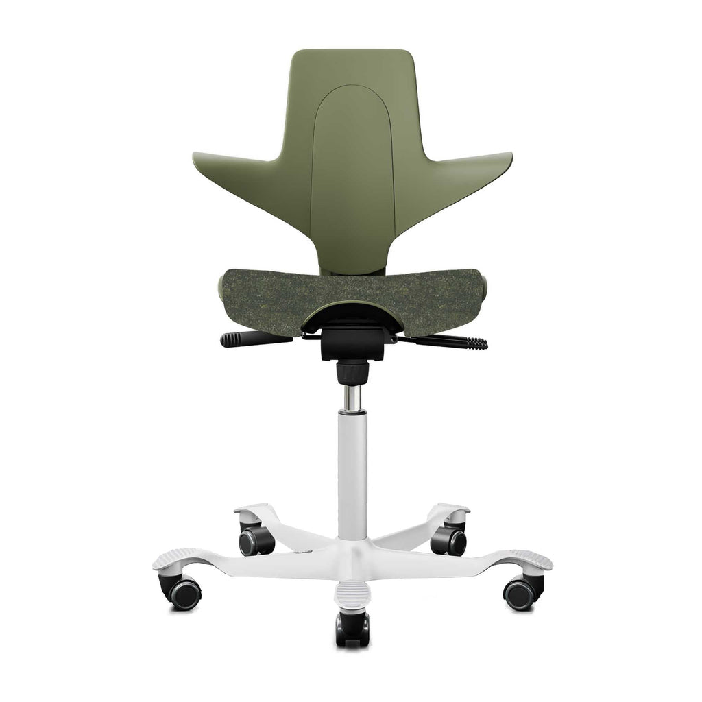 Hag Capisco Puls 8020 fabric, arda moss/white