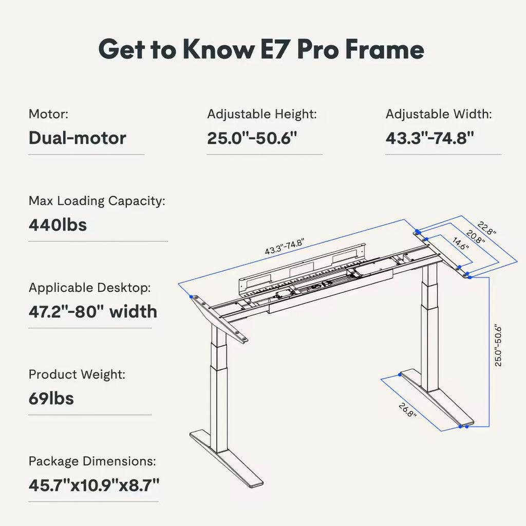 Flexispot E7 Pro electric height adjustable desk