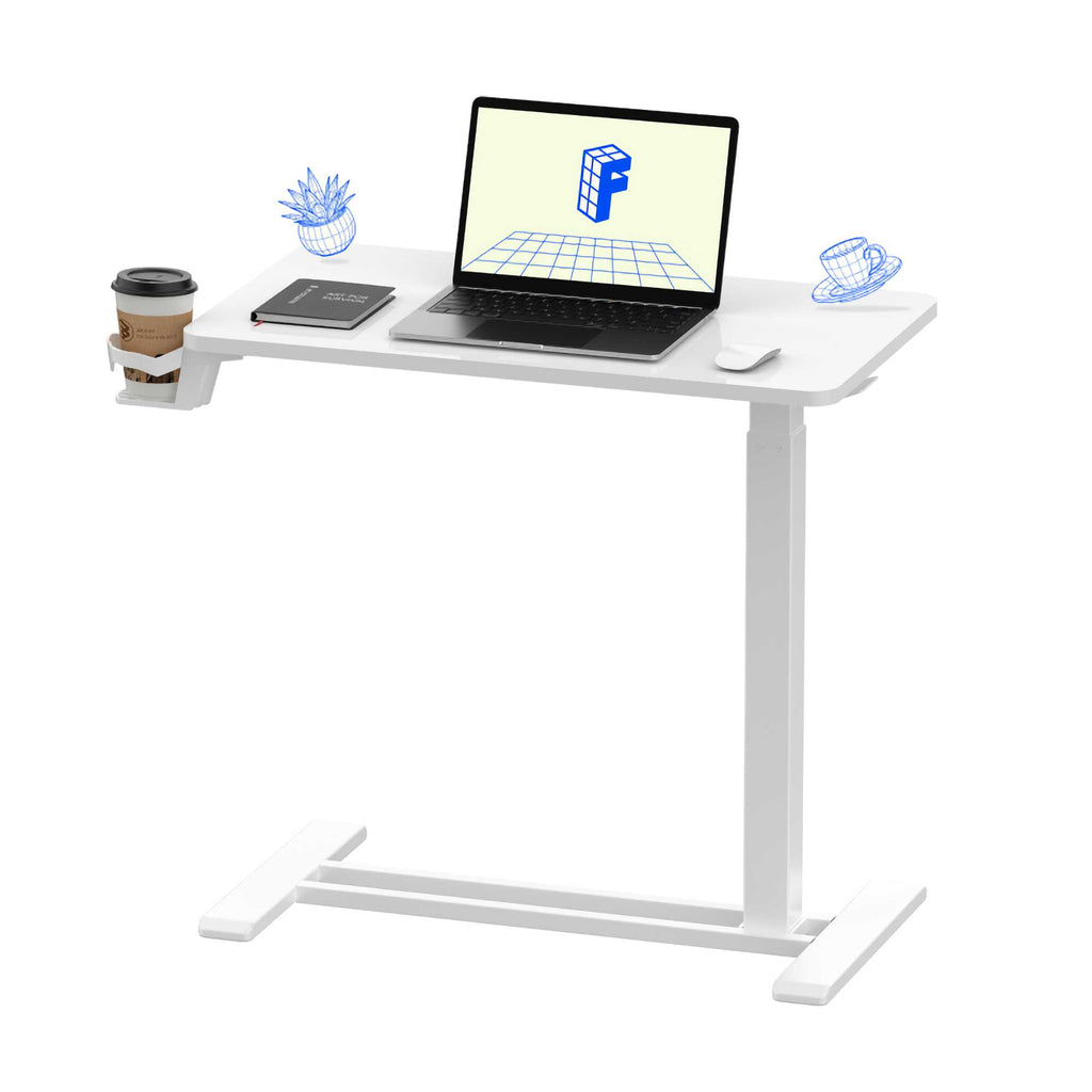 FlexiSpot H7 height adjustable side table, white