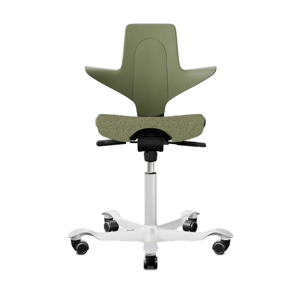 Hag Capisco Puls 8020 fabric, cura moss/white