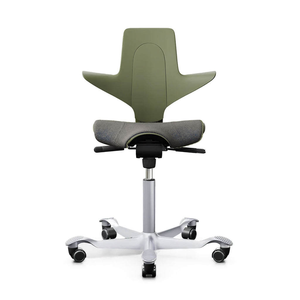 Hag Capisco Puls 8020 fabric, cura moss/silver