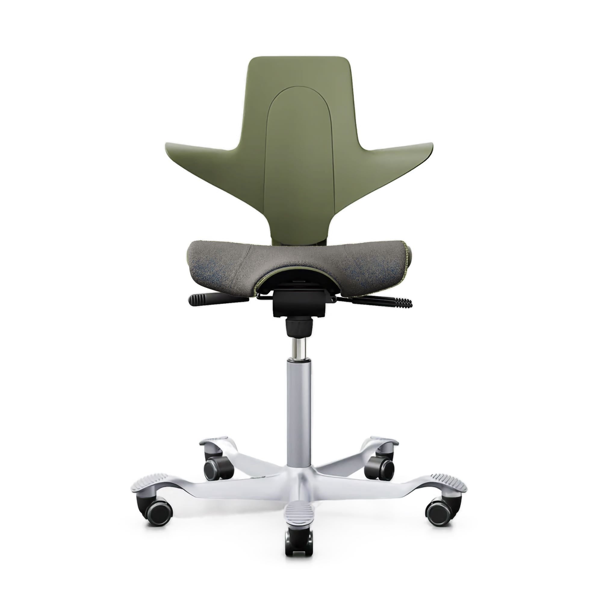 Hag Capisco Puls 8020 fabric, cura moss/silver