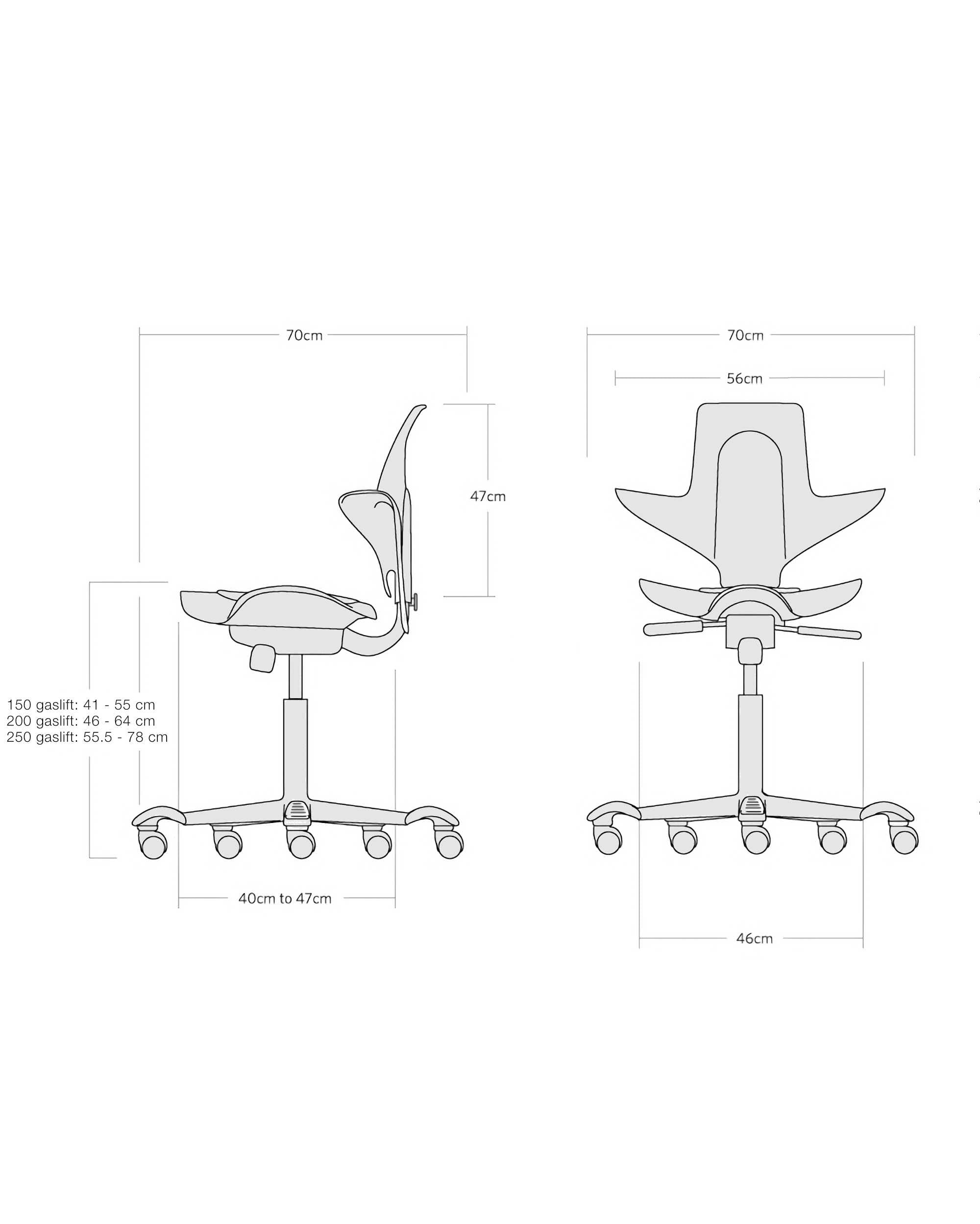 HAG Capisco Puls 8010 Ergonomic Chair, Black