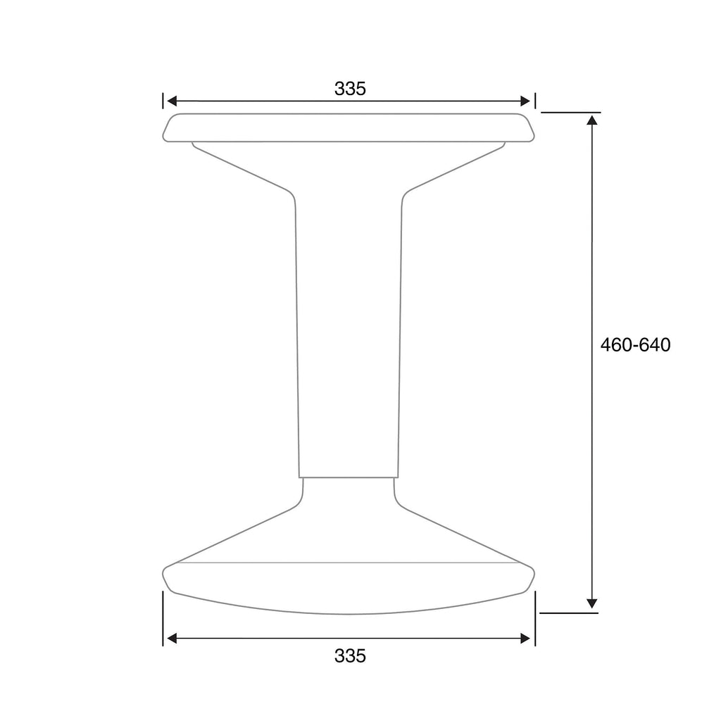 UPis1 100U ergo-stool, Black