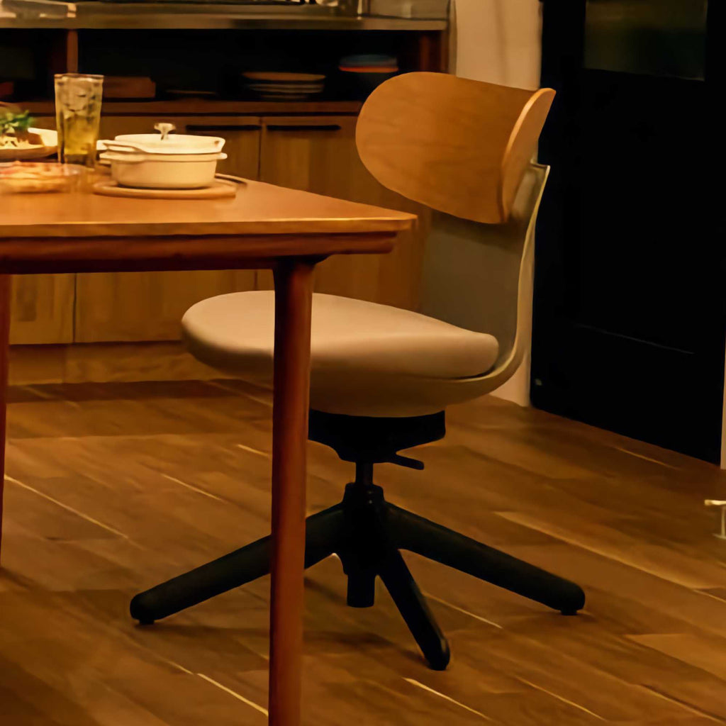 Kokuyo Inglife Office Chair Dark Plywood Back, grey